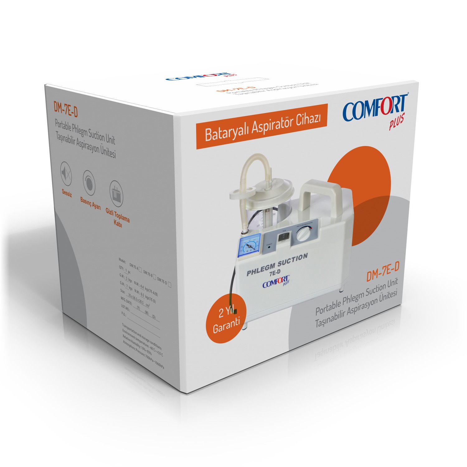 Comfort Plus 7E-D Şarjlı Aspiratör Cihazı